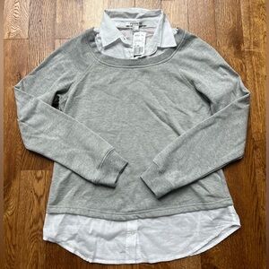 Forever 21 Gray Sweater with White Collar